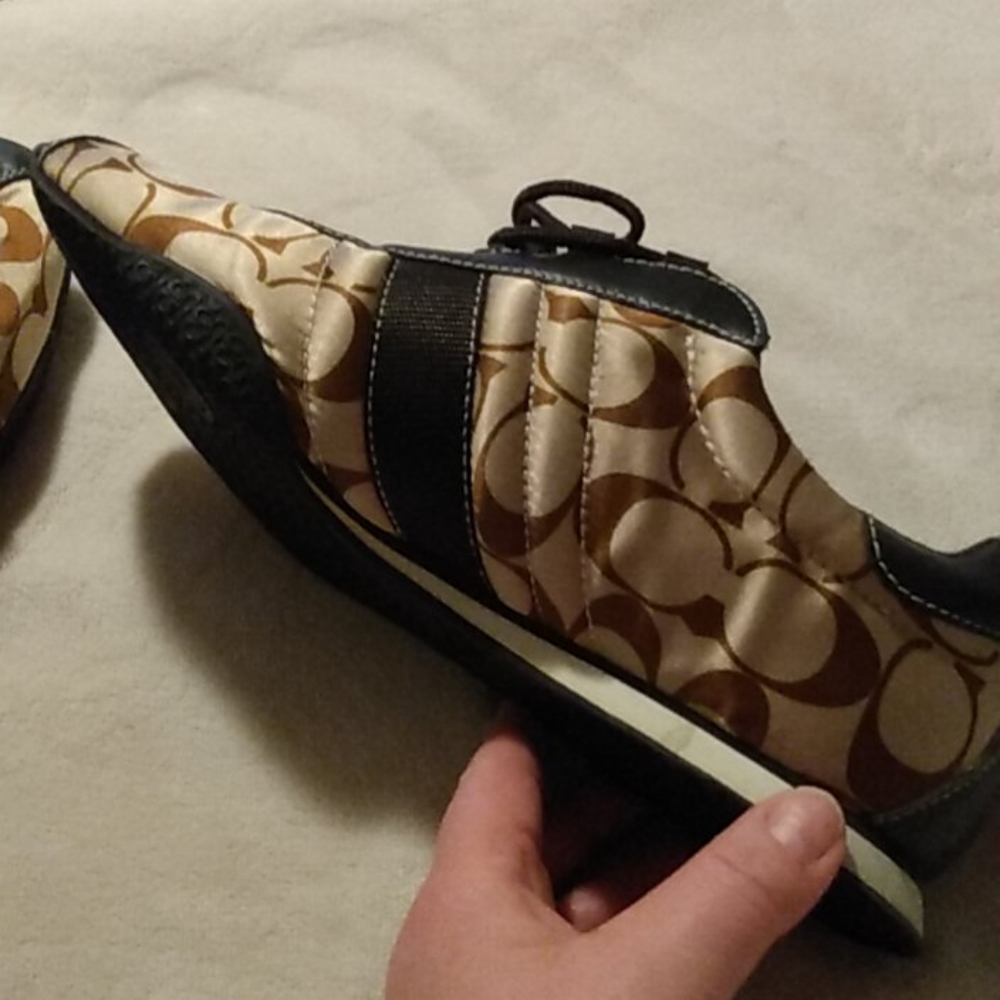 Coach satin lace up sneakers - Picture 6 of 10